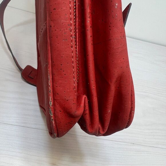 La‎ Flore Paris bobobark Vegan Cork Skin Convertible Backpack Purse Cognac Red Convertible Backpack Purse | Laptop Tote from Laflore Paris main image 3